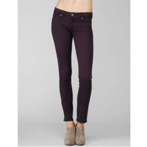 🎉SALE Paige Black Cherry Skinny Ankle Peg Jeans